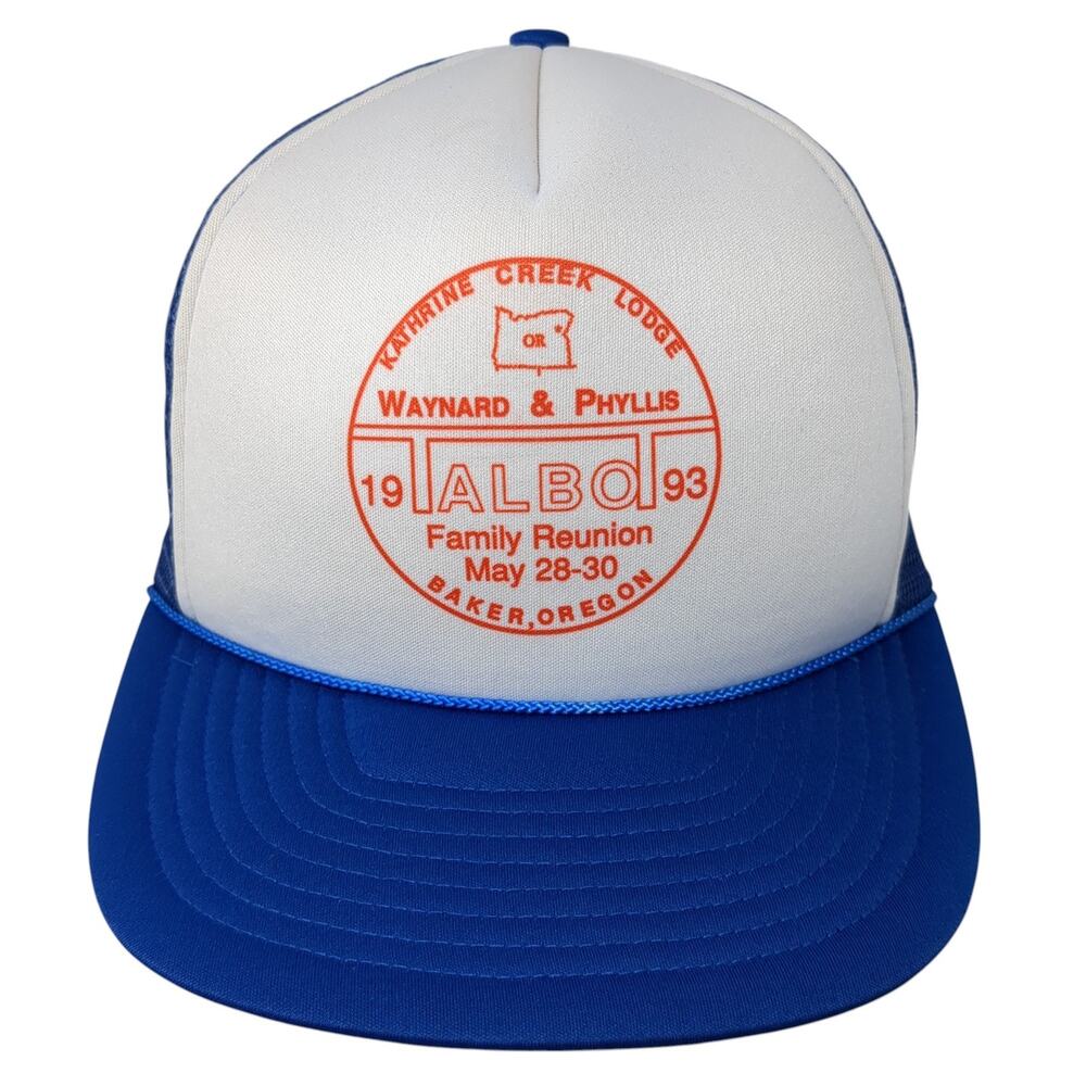 Katherine Creek Lodge Waynard & Phyllis Trucker Cap Blue OS Mesh Back Winner
